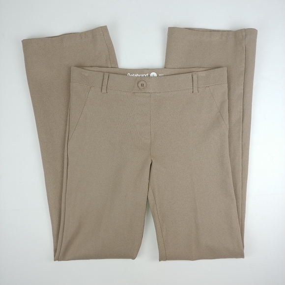 SOLD-Betabrand Pull On Straight Leg Tan Pants S - Picture 2 of 5